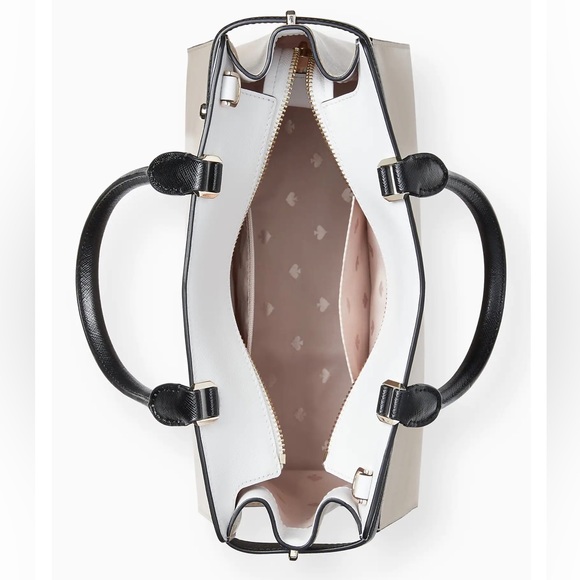 ♠️ kate spade Staci Saffiano Colorblock Medium Satchel Crossbody Bag, Gray Multi - Picture 6 of 16